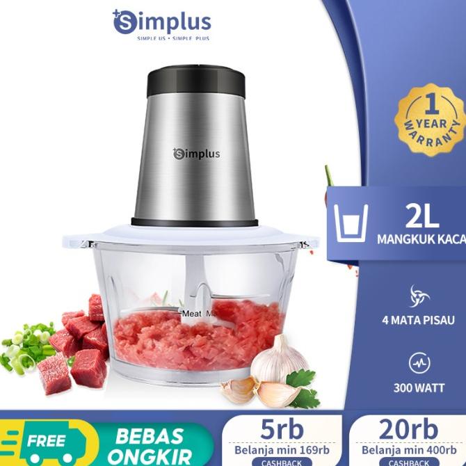 Simplus Blender Elektrik Alat Penggiling Daging Sayur Multifungsi