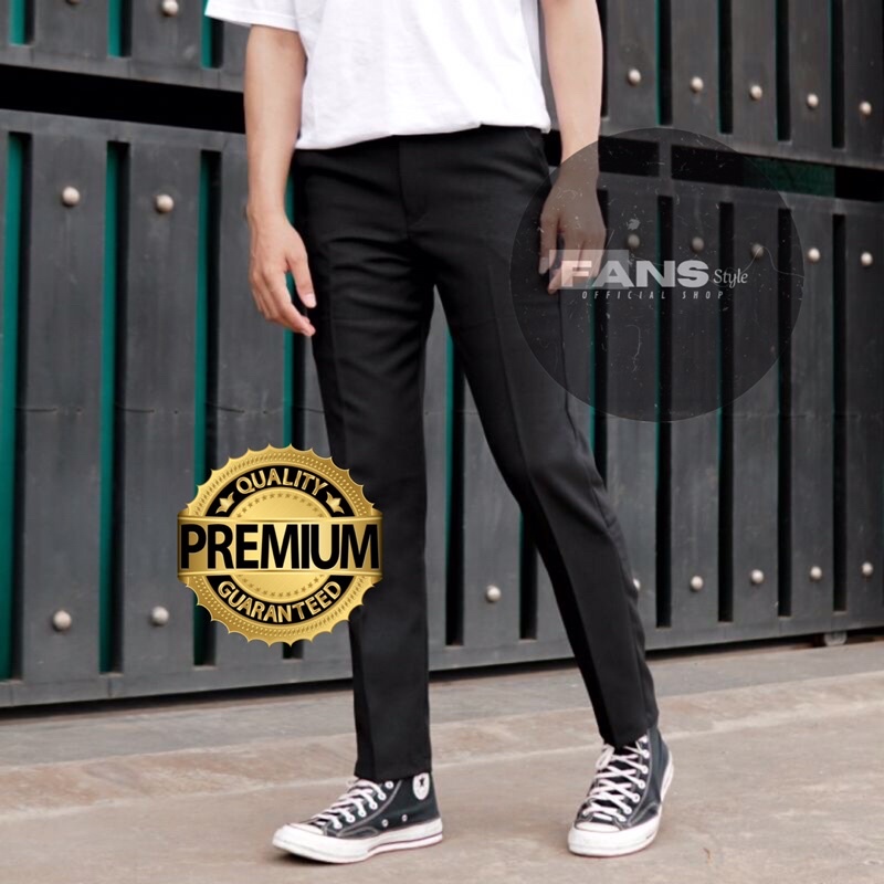 PROMO! CELANA PANJANG FORMAL BAHAN WOOL PREMIUM PRIA SLIMFIT 27-38