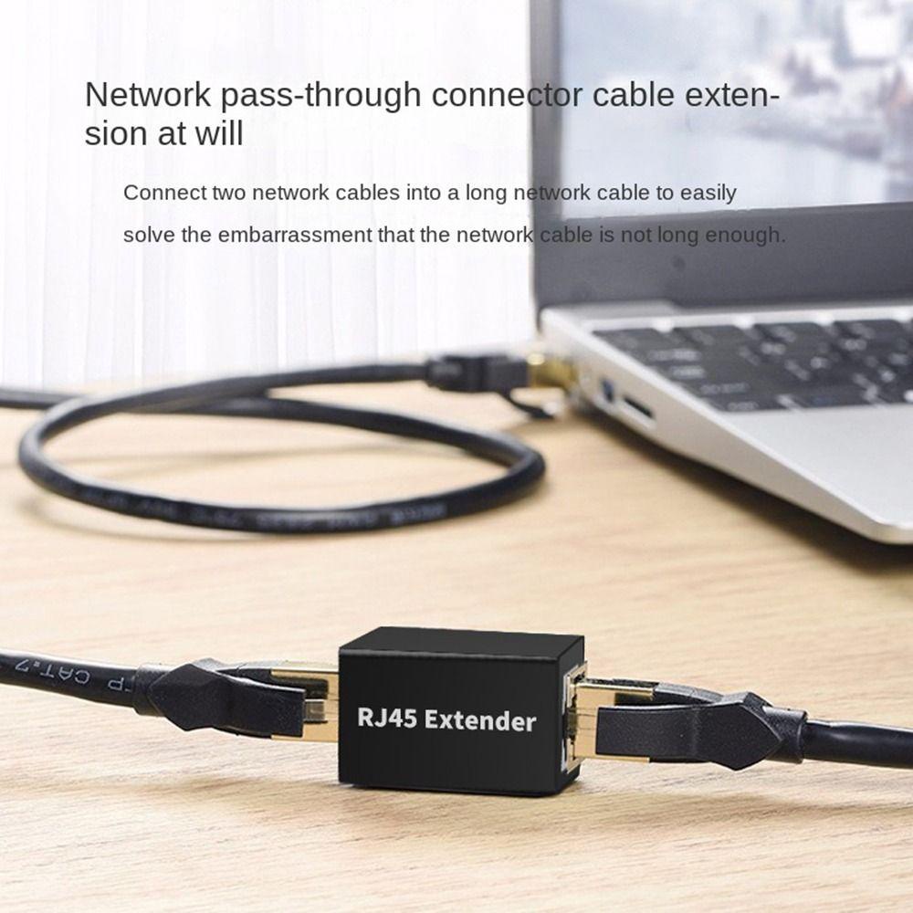 Adapter Konektor Kabel LAN Router Splitter RJ45 to RJ46 TOP Network Coupler
