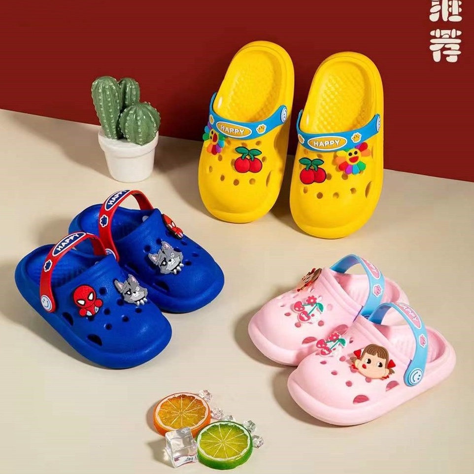 Chubby Glory SH2140N Sendal Bapao Sendal Slip On Karakter Kartun Sendal Anak Baim Baby Kartun Lucu Elastis Anti Slip Usia 1-6 Tahun Ukuran 21-31