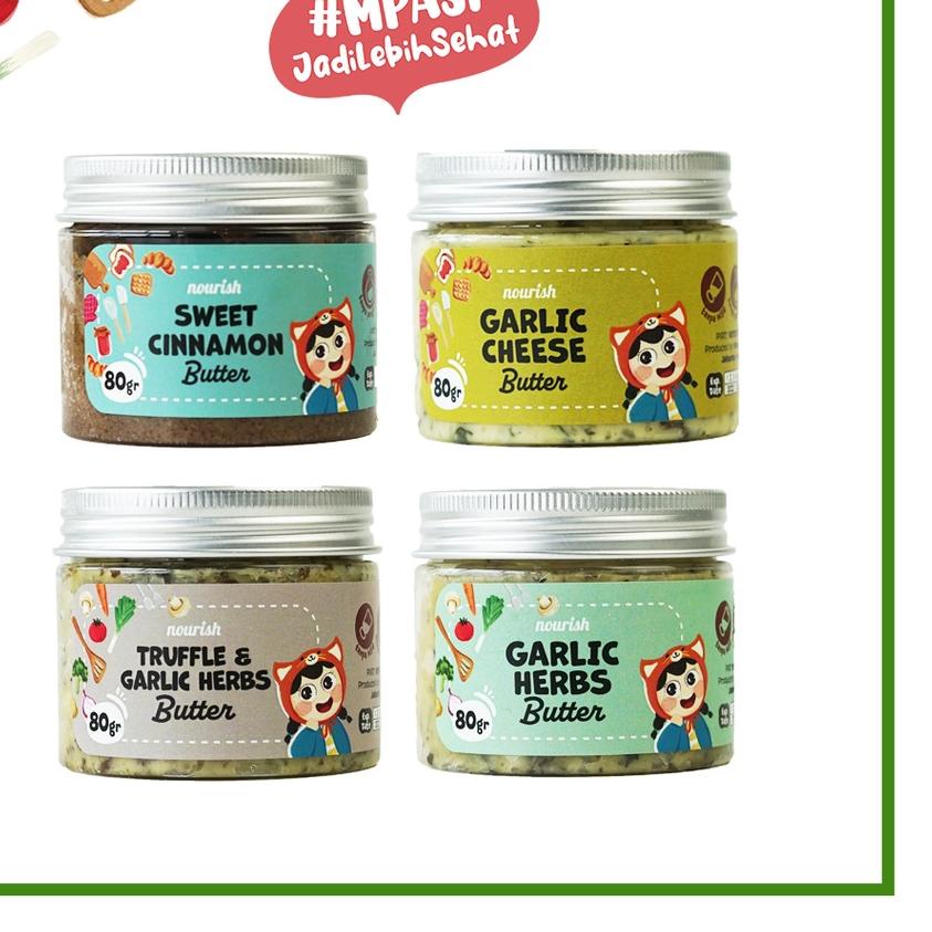 

TOP PRODUK Nourish Butter Grass Fed MPASI (BB Booster / Lemak Baik / Butter Garlic / Butter Garlic Cheese / Butter Truffle / Butter Cinnamon)..