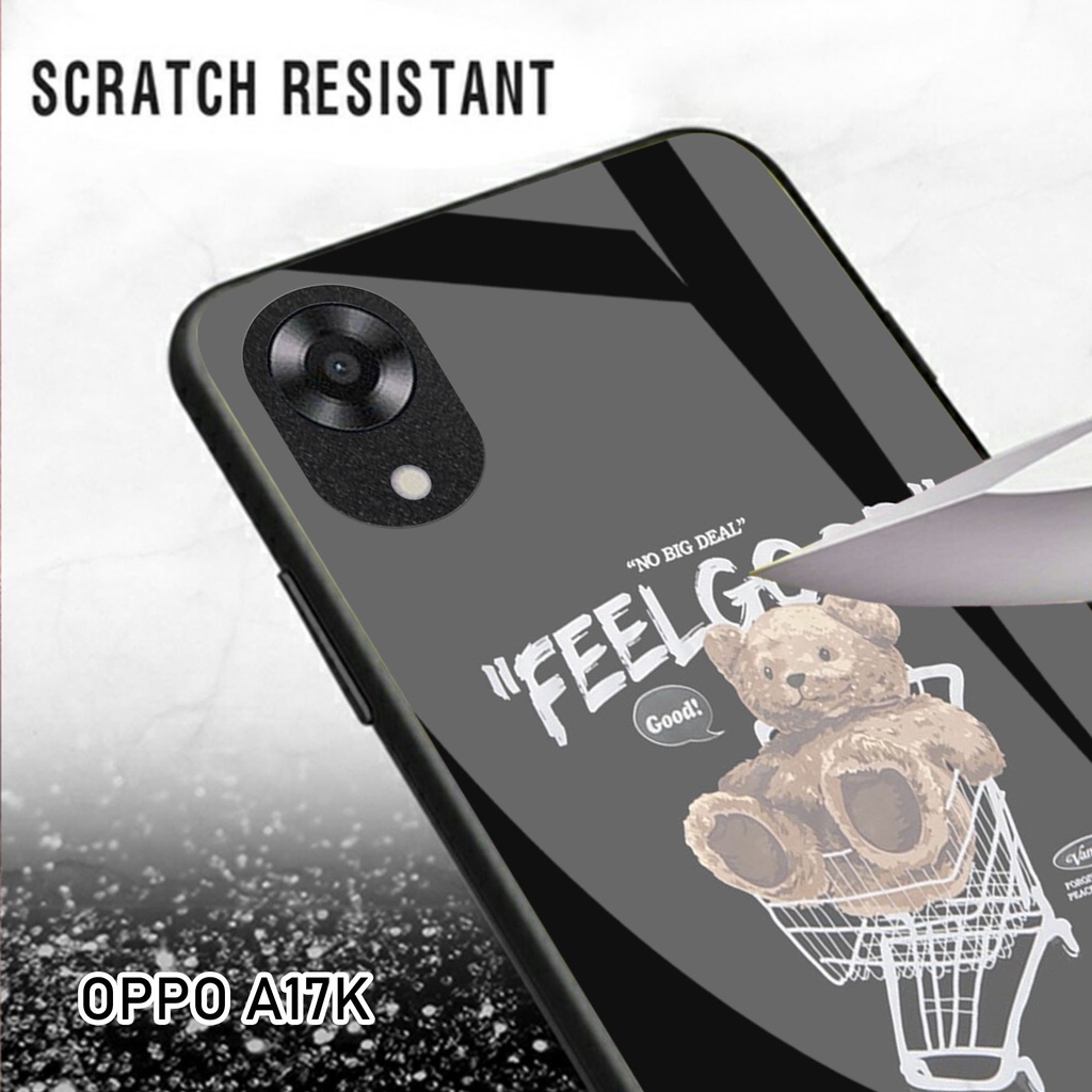 Softcase Glass Kaca [K130] OPPO A17K Terbaru Casing Handphone-Pelindung Handphone