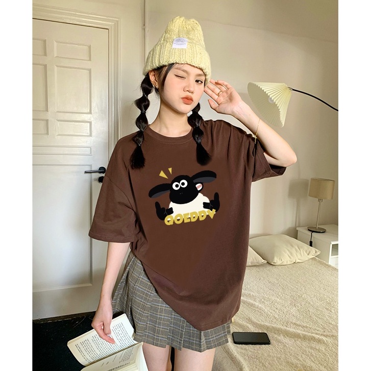 kaos oversize wanita import lengan pendek cartoon graphic print T-shirt korean style baju kaos wanita