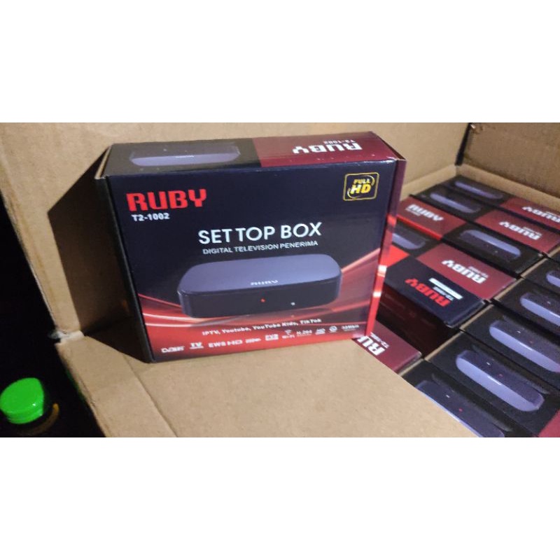 STB Ruby Set Top Box Penerima Siaran TV Digital Bisa Pakai Dongle Wifi
