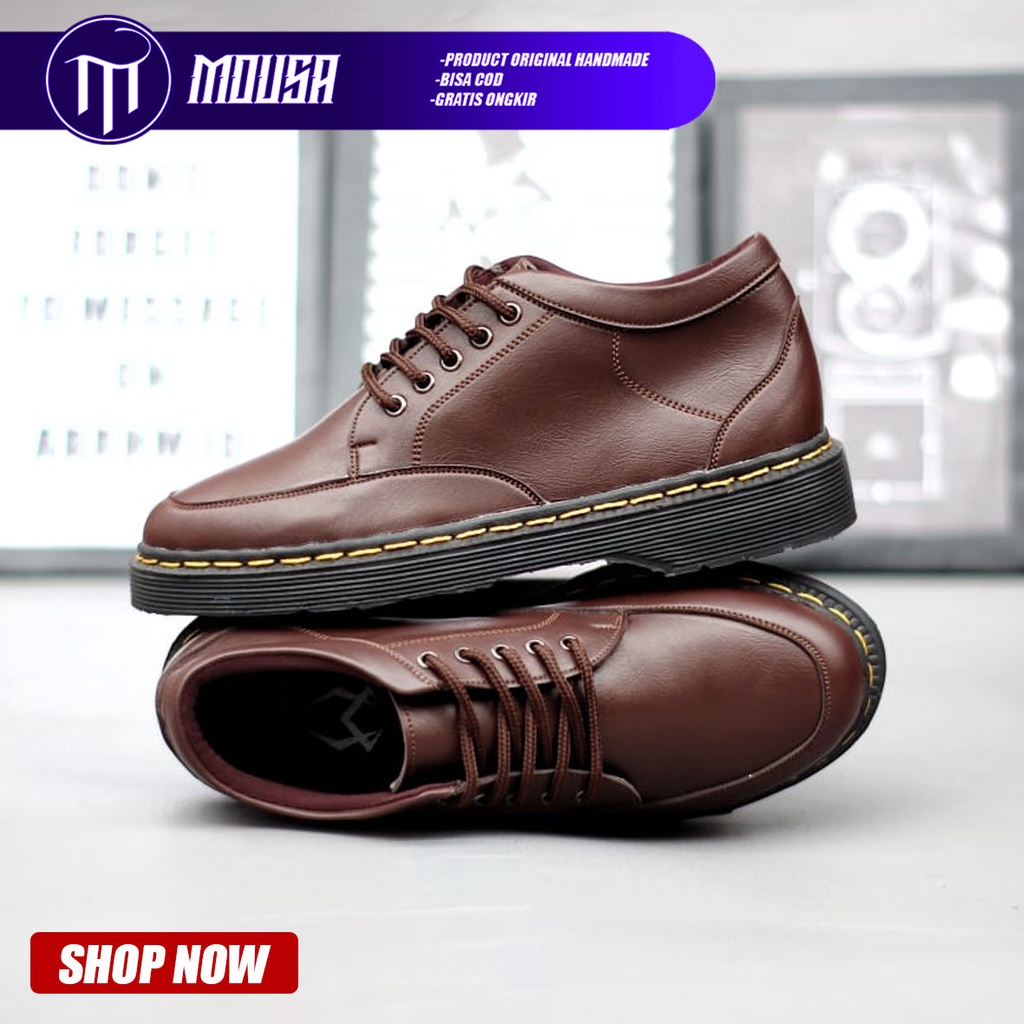 Sepatu Formal Pria Kasual Casual Hitam Low Boots Kulit Sintetis Mousa King