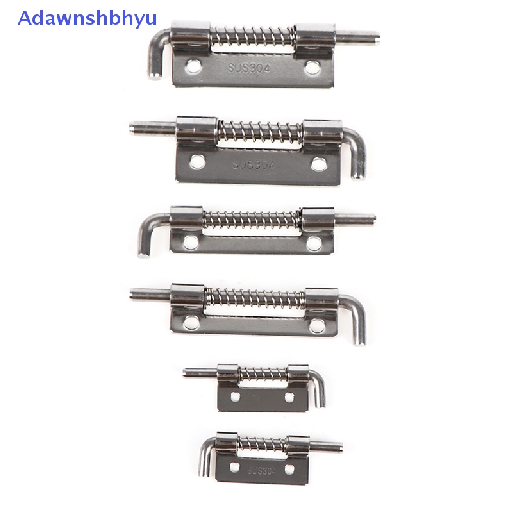 Adhyu 1pc 304engsel Bermuat Stainless Steel Pengaman Spring Bolt Barrel Latch Hardware ID