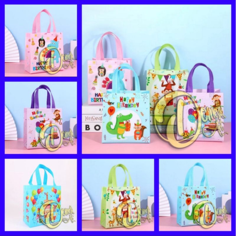 

TAS GOODIE BAG MOTIF ANIMAL / Souvenir Ulang Tahun / Goodie Bag Tas Ultah tema Hewan satwa