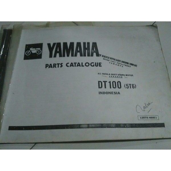buku manual part katalog catalog Yamaha DT100 DT 100 5T6 copy original