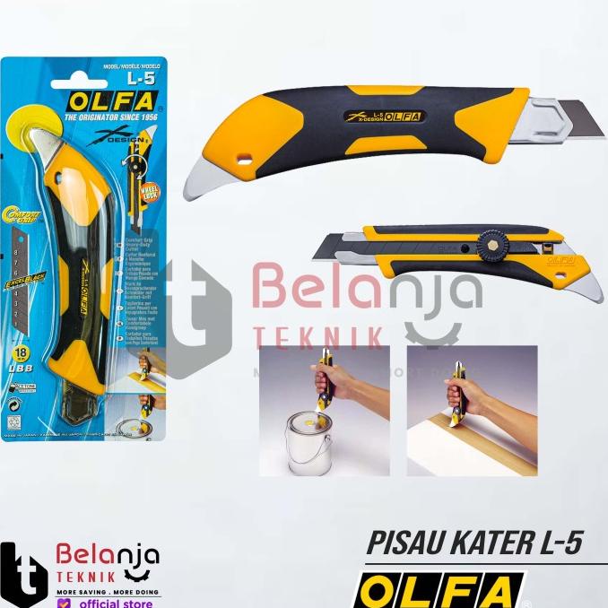 

Olfa Cutter 18mm Snap Off Blade Cutter L 5 Pisau Cutter Kater 18 MM L5 belanjate77