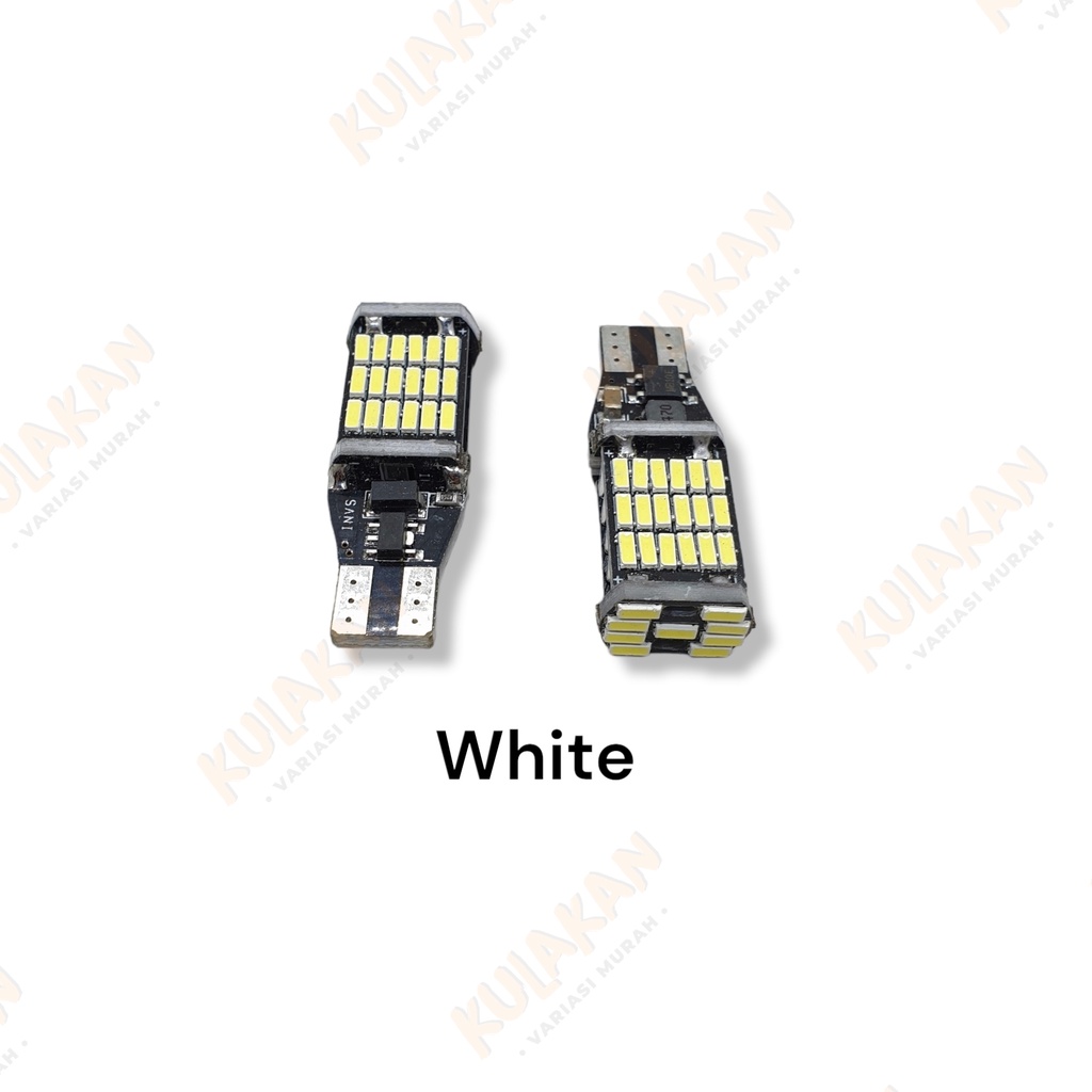 Lampu led mundur senja sen mobil motor T5 T10 Canbus 45 led titik Super bright 12v 24v