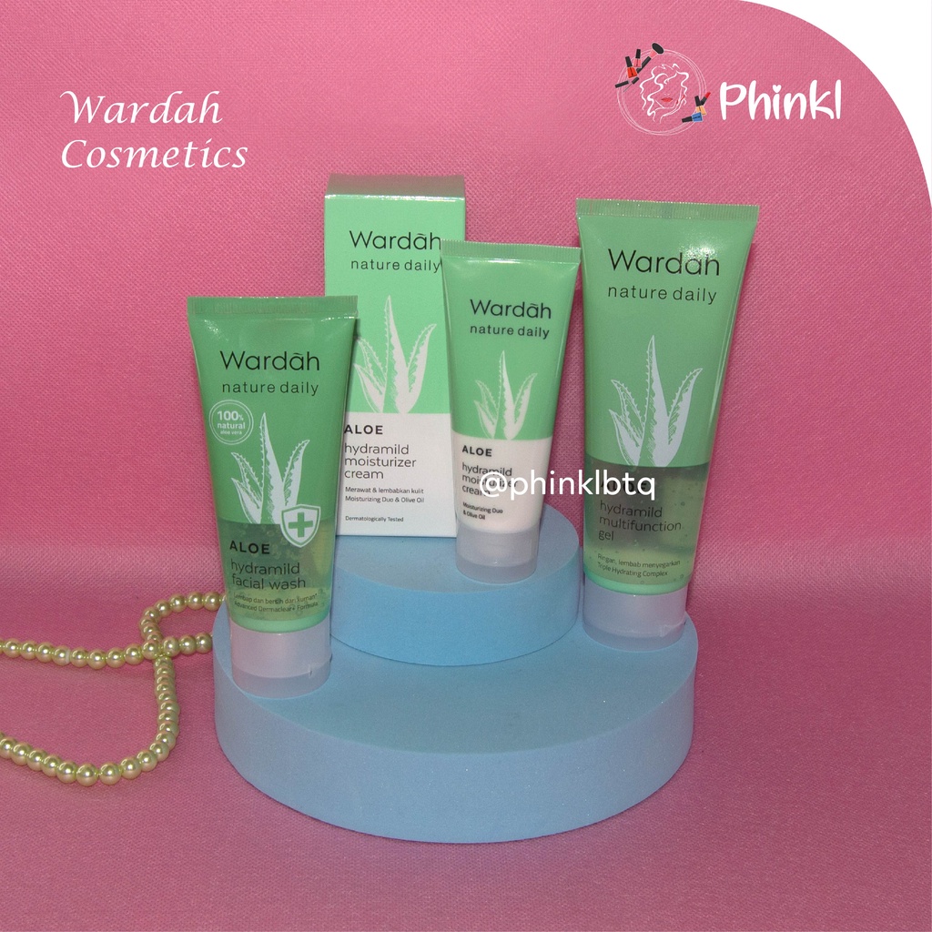 `ღ´ PHINKL `ღ´ ᘺᗩᖇᕲᗩᕼ Wardah Paket Aloe Vera Nature Daily dari ekstrak lidah buaya alami