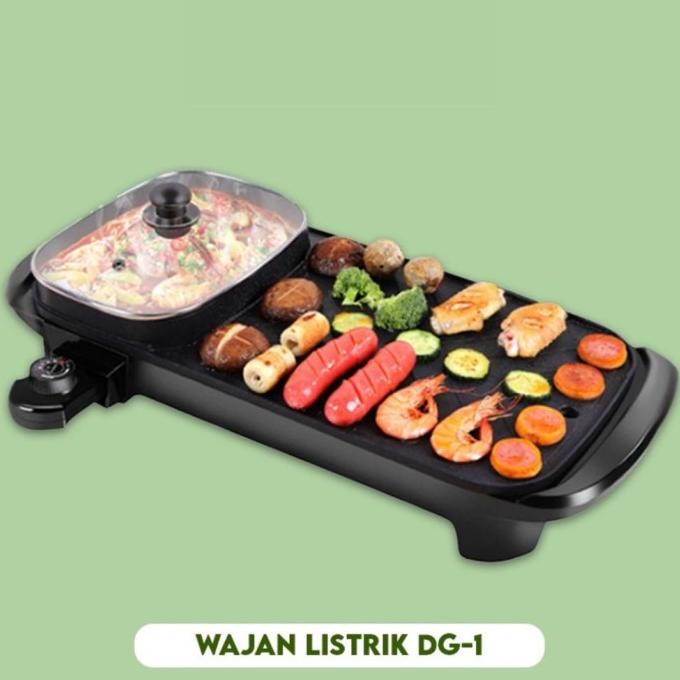 Hl88 Electrik Pot Steamboat & Grill Pan Bbq Shabu Alat Panggang Stortatan