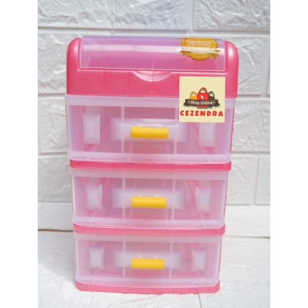 laci mini susun 4 shinpo / kontainer laci susun 4 / tempat rak kosmetik / rak karet pita rambut