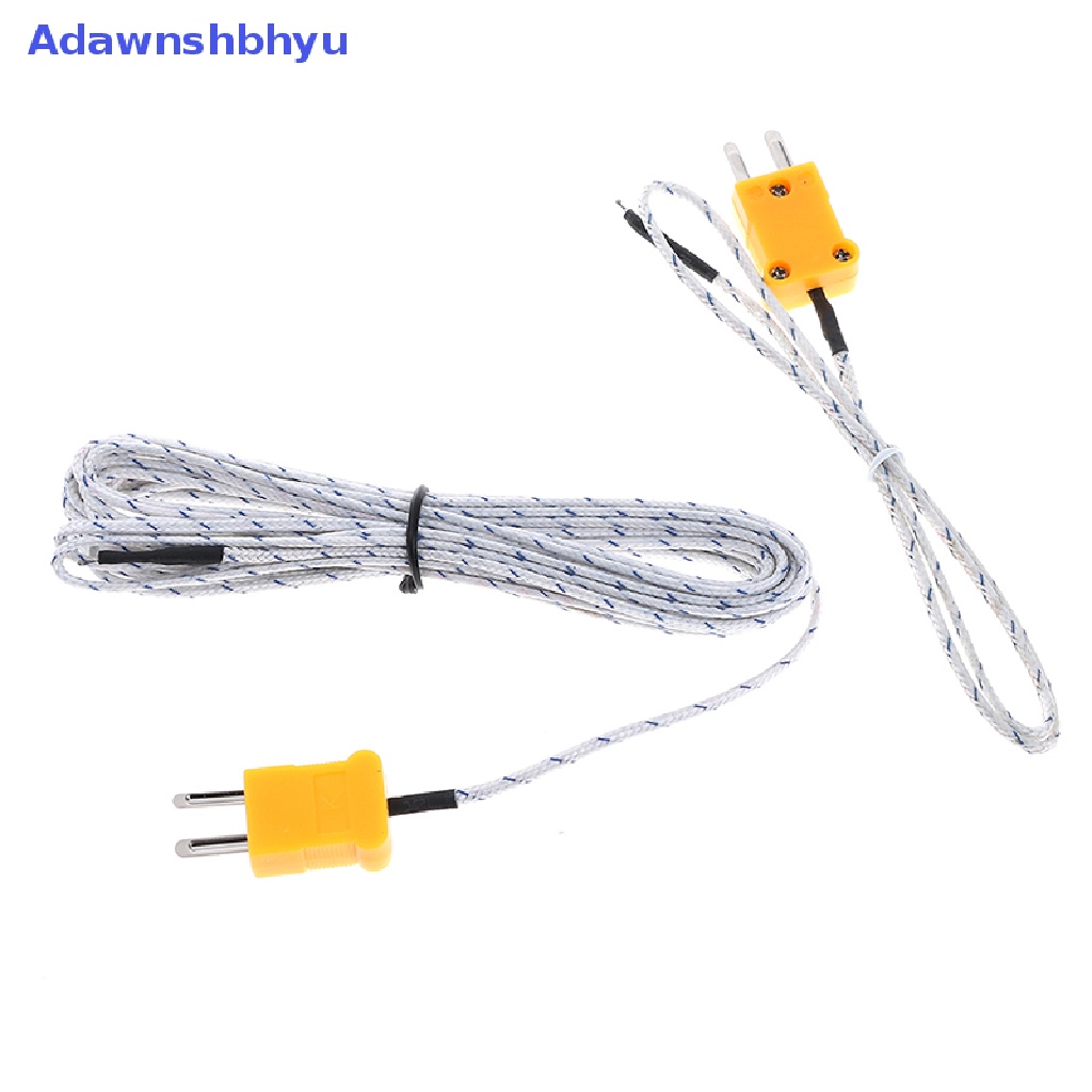 Adhyu 1PC K type sensor Suhu thermocouple probe Kabel Kawat 0.5/4m ID