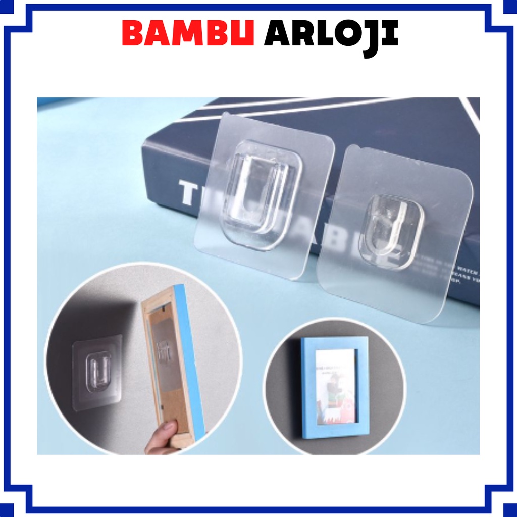 BAJ Gantungan Dinding Tempel Female Tembok Transparant Socket Hook Rak Kamar Mandi Serbaguna Murah PR106