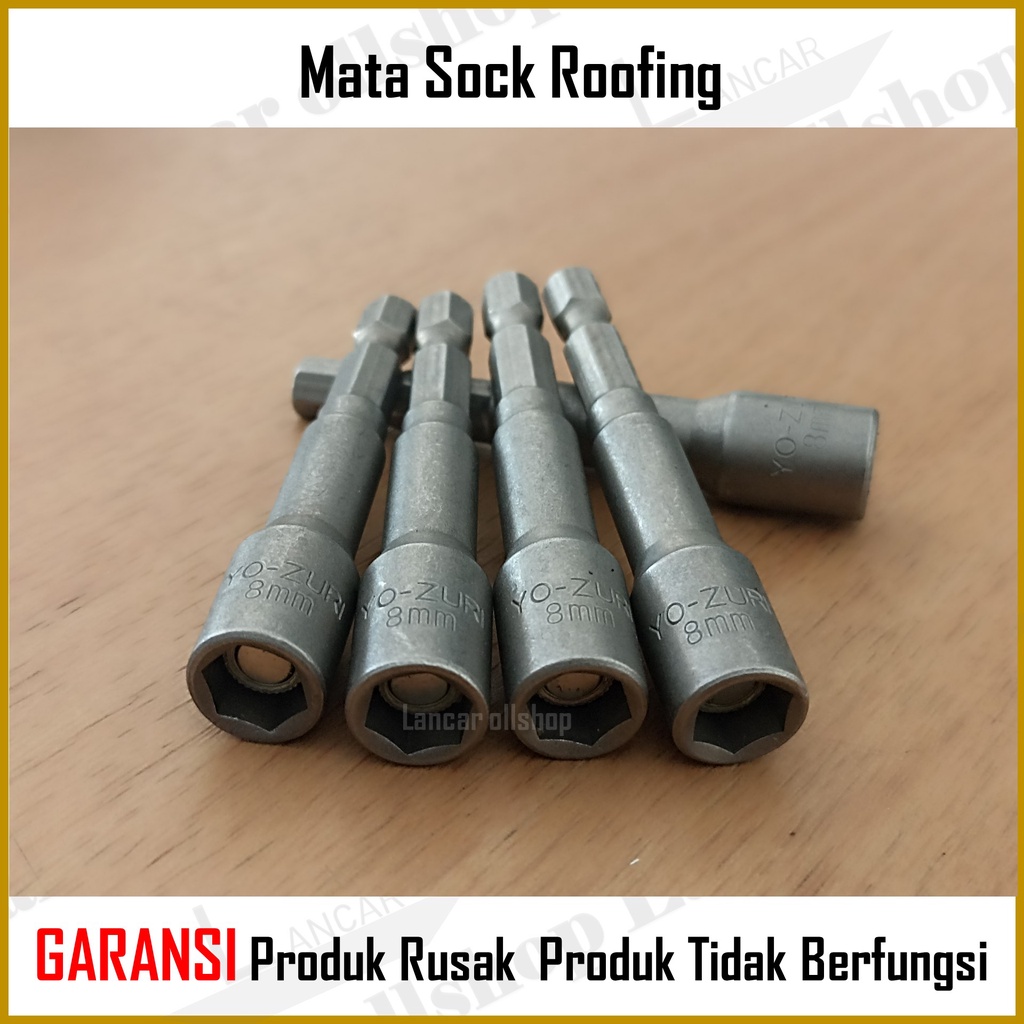 Mata Sock Roofing isi 5 pcs | Mata Bor Baja Ringan 8mm x 6,5cm | Mata Bor Baut | Mata Bor