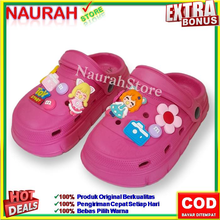 SANDAL ANAK ALINA E2022 A6 SENDAL FUJI VIRAL BAIM 100% ORIGINAL KUALITAS IMPORT SANDAL KODOK SANDAL CROS SANDAL BUAYA JELLY EVA RUBBER ANTI SLIP NYAMAN EMPUK LUCU