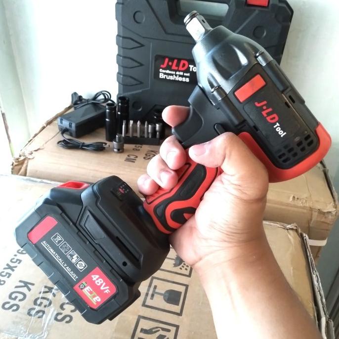 NEW PRODUCT!! READY STOCK! IMPACT WRENCH JLD JV88 1 BATRAI MERAH