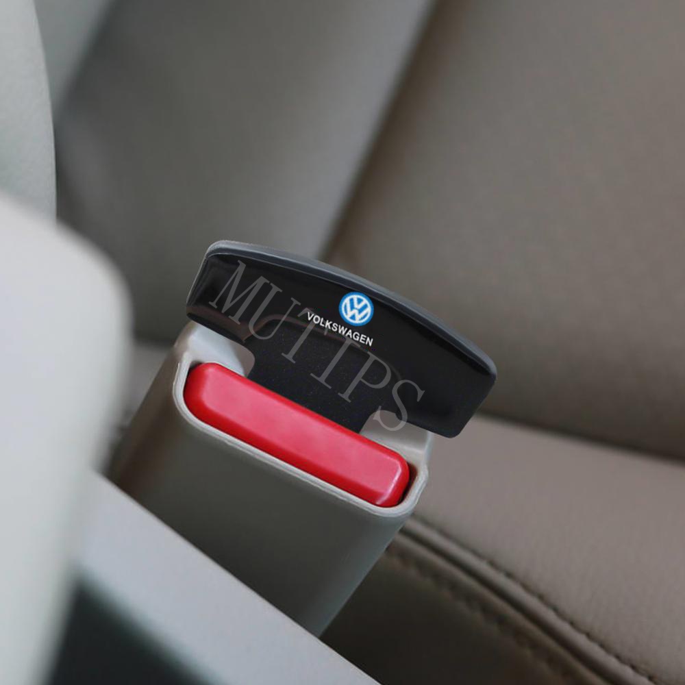 Volkswagen 1/2Pcs Klip Gesper Sabuk Pengaman Pengaman Mobil Metal Hard Plug Alarm Stopper Menghilangkan Suara Untuk mk7 Scirocco Polo Golf mk3 mk6 Kumbang Passat B5 B6 B7 CC B8 T5