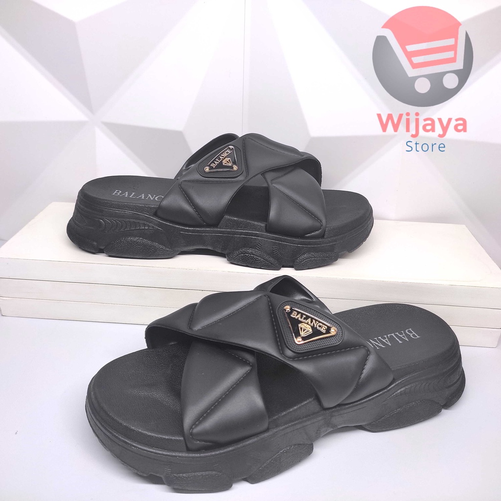 Sandal BALANCE 2201 Slop Wanita Sendal Jelly Slide Silang Selop Cewek Perempuan