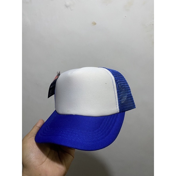 TOPI TRUCKER JALA JARING HITAM POLOS MURAH