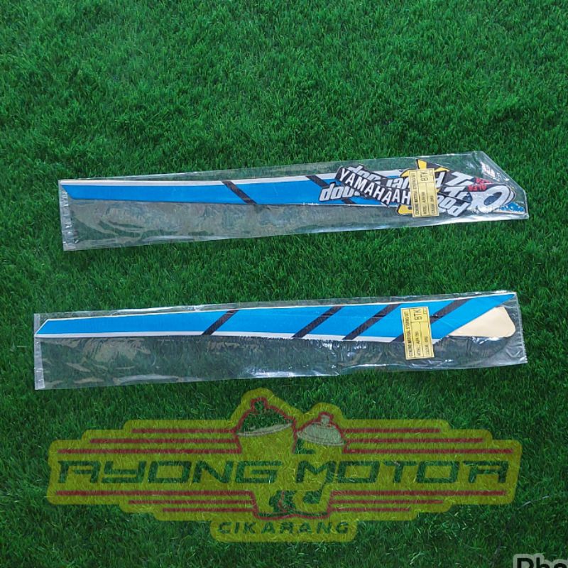 Striping Yamaha Alfa 1990 Hitam Biru