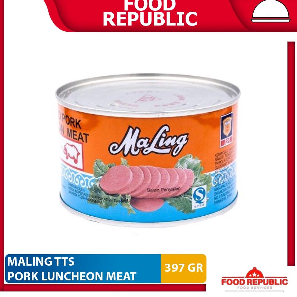 

2.2 Promo >> Maling TTS Ham Babi 397 Gr Luncheon Pork Meat Daging Canned Ma Ling