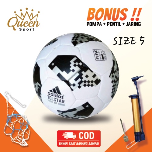 Bola Sepak Bola Kaki Adidas Size 4 Size 5 Bahan Pu import Kualitas Bagus