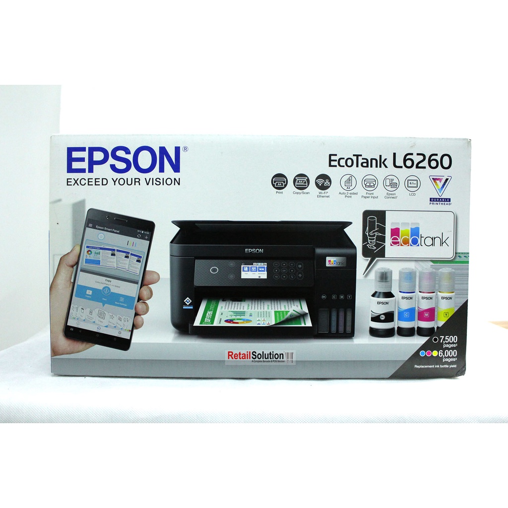 Printer AIO Scan Fotocopy A4 WiFi Duplex - Epson L6260 Infus Warna