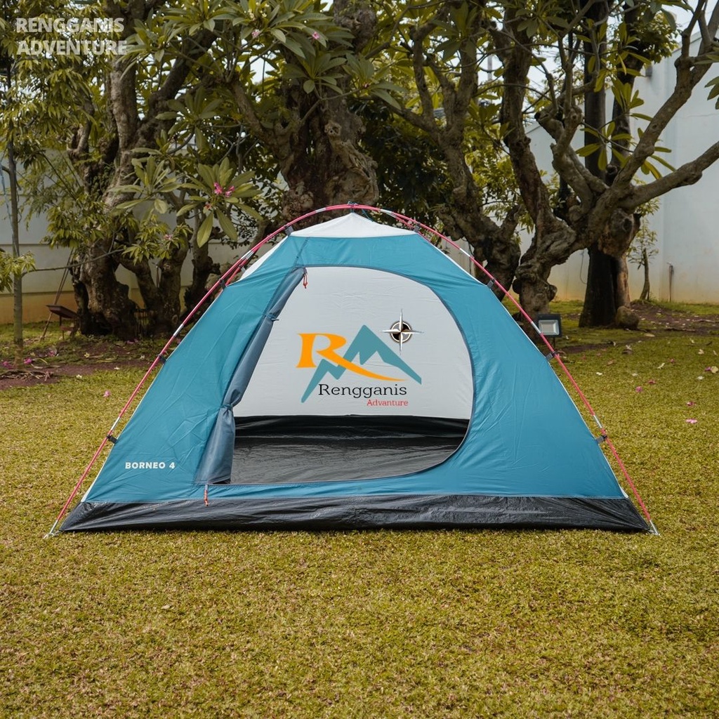 Tenda Camping NSM 4 Kapasitas 4 Orang TENDAKI Borneo 4 Orang PU 3000 MM Dome Family