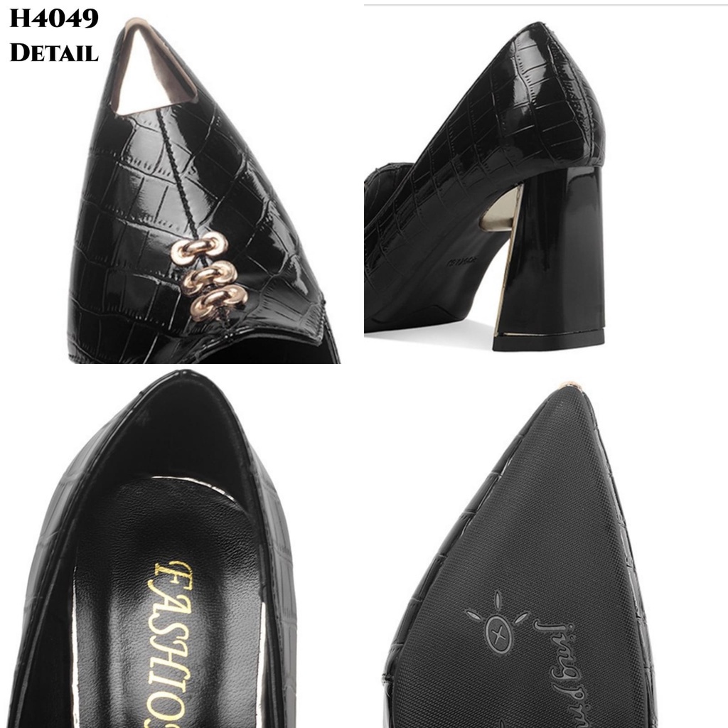 WYN SEPATU HEELS PLATFORM MULES FASHION KOREA H4049