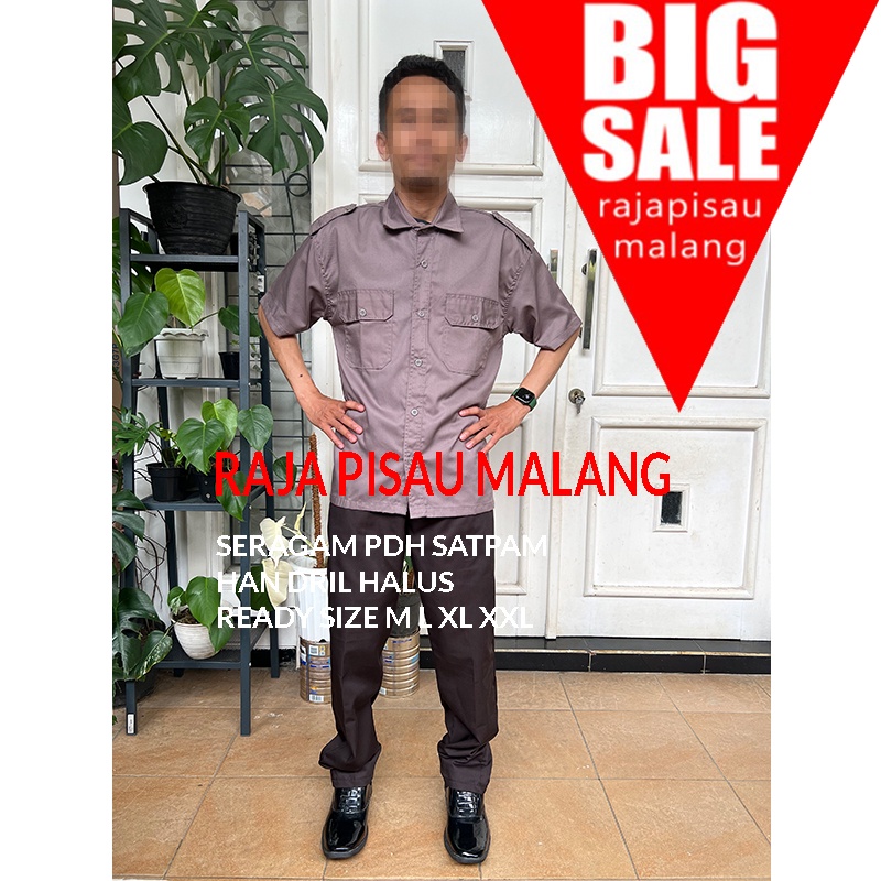 Setelan Seragam Satpam PDL Lengan Panjang / Seragam Security PDH - SET PDH PENDEK, M
