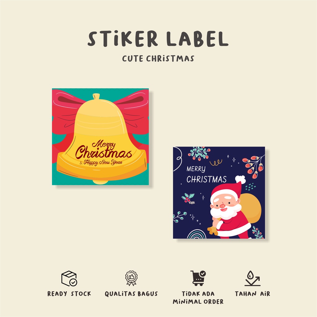 

stiker label CUTE CHRISTMAS/label natal/label kemasan/stiker murah