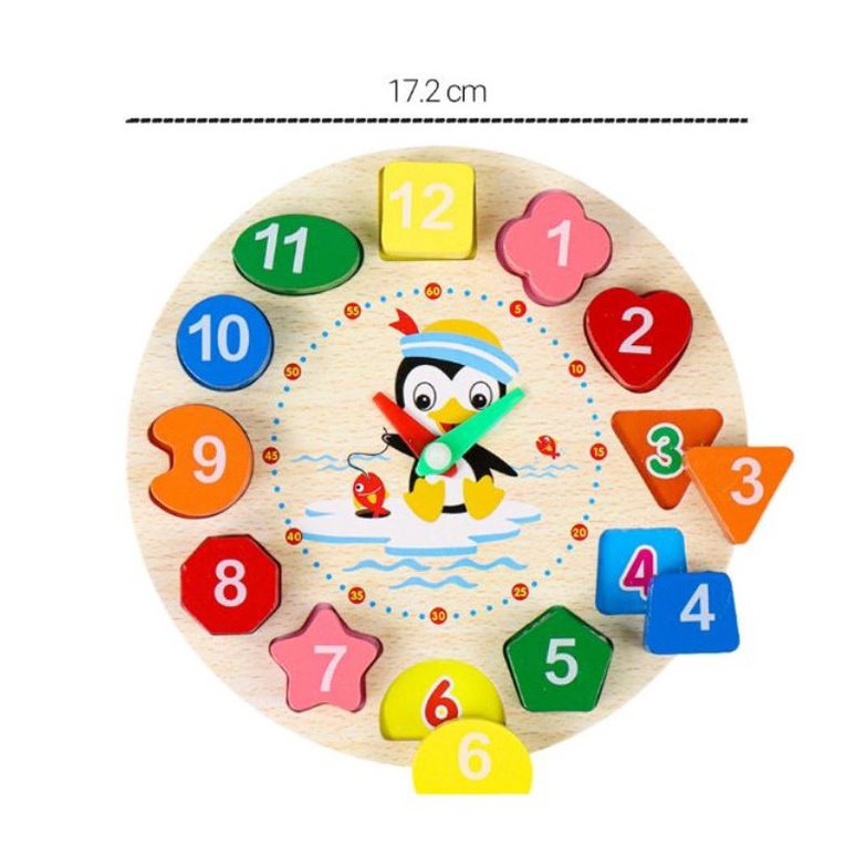 JJOVCE Board Game Mainan Edukasi Anak Geometry Number Roulette Match