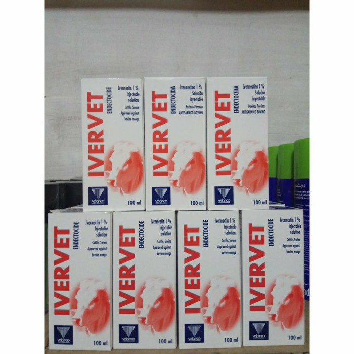 Ivervet Obat Kutu Kurap Scabies Orf Kambing Sapi Kelinci Kucing Anjing - Wfditacioya