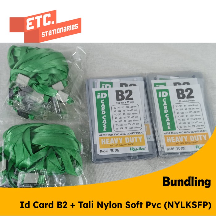 

~^~^~^] Paket Bundling Id Card B2 + Tali Nylon Soft PVC (NYLKSFP)