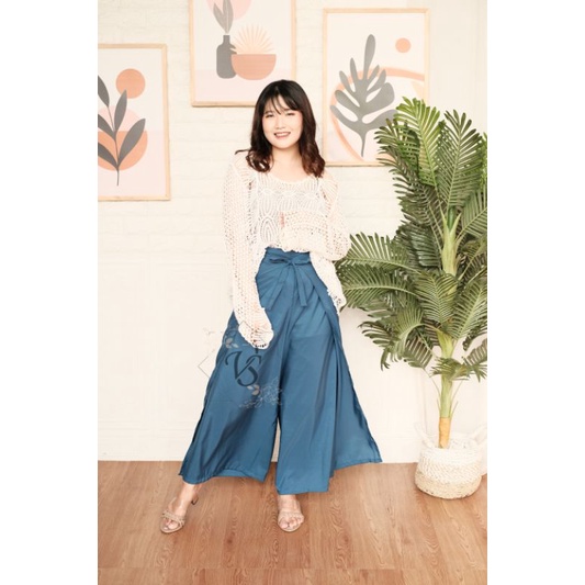 Celana Wrap Pants - Celana Katun Premium - Celana Ikat Bali Kulot Polos Unisex - Celana Lilit