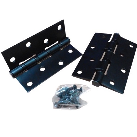 ENGSEL TEBAL 4" HITAM/ENGSEL JENDELA PINTU RUMAH KANDANG LEMARI/Engsel Pintu Tebal Iron Hinge BERKUALITAS