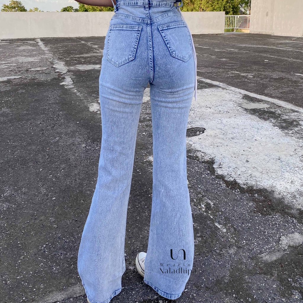 Kezia Cutbray Pants Snowblue - Highwaist Jeans Cutbray