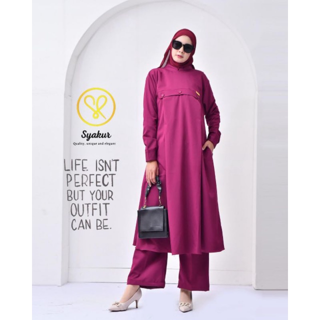 One Set Long Tunik Syakur Collection Premium