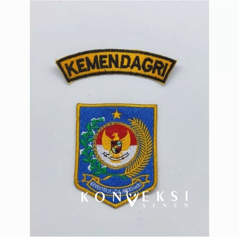 bordir logo kemendagri atribut kementerian dalam negeri