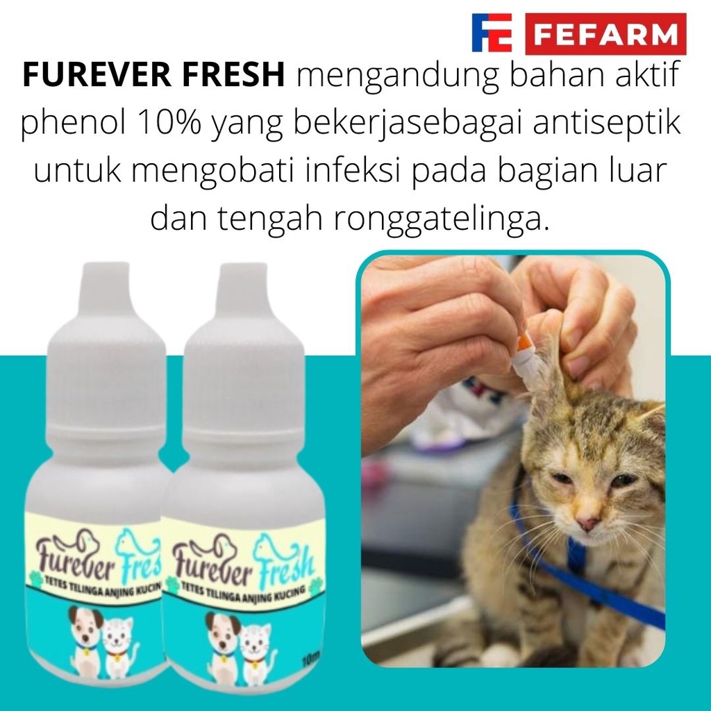 Obat Tetes Earmites - Kutu dan Infeksi Telinga Hewan Kucing Anjing FEFARM