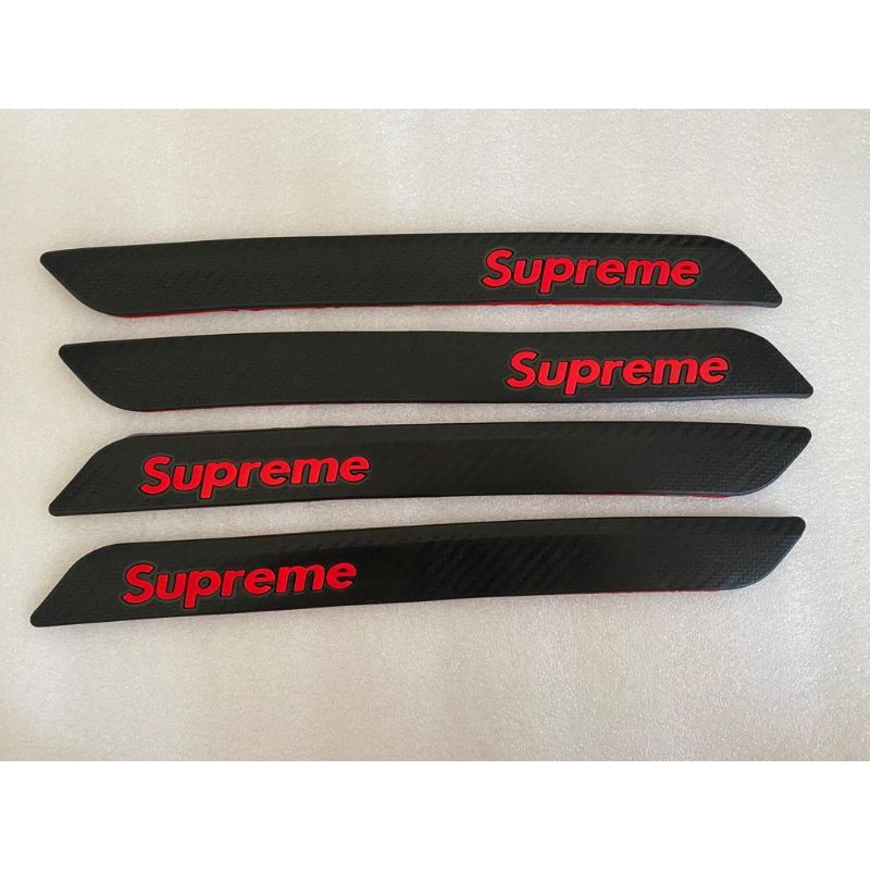 bemper guard pelindung bemper depan belakang mobil bahan karet logo supreme