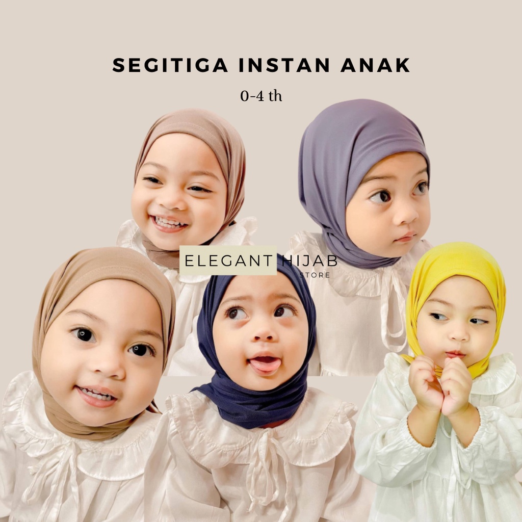 Hijab Segitiga Instan Anak (0-4th) Spandex Jersey Premium I CAMILA I Pashmina Instan Anak