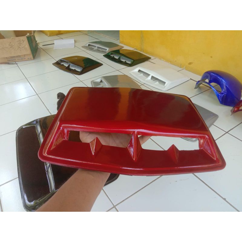 AIR FLOW KAP MESIN MOBIL AIR SCOOP Ayla Agya Fortuner Rush Jazz Kijang Avanza Xenia Merah doff