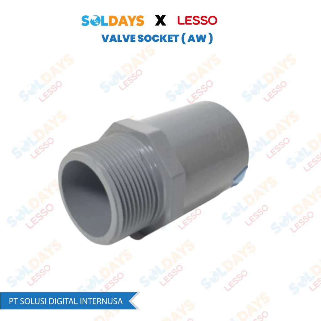 Lesso Valve Socket 1-1/4 inch / Valve Socket 1-1/4&quot;&quot; / Sok Drat Luar PVC