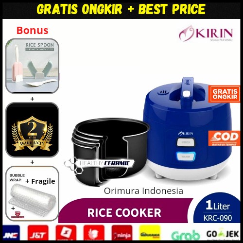 Jual Rice Cooker Kirin 1 Liter KRC090 / Penanak Nasi / Ceramic