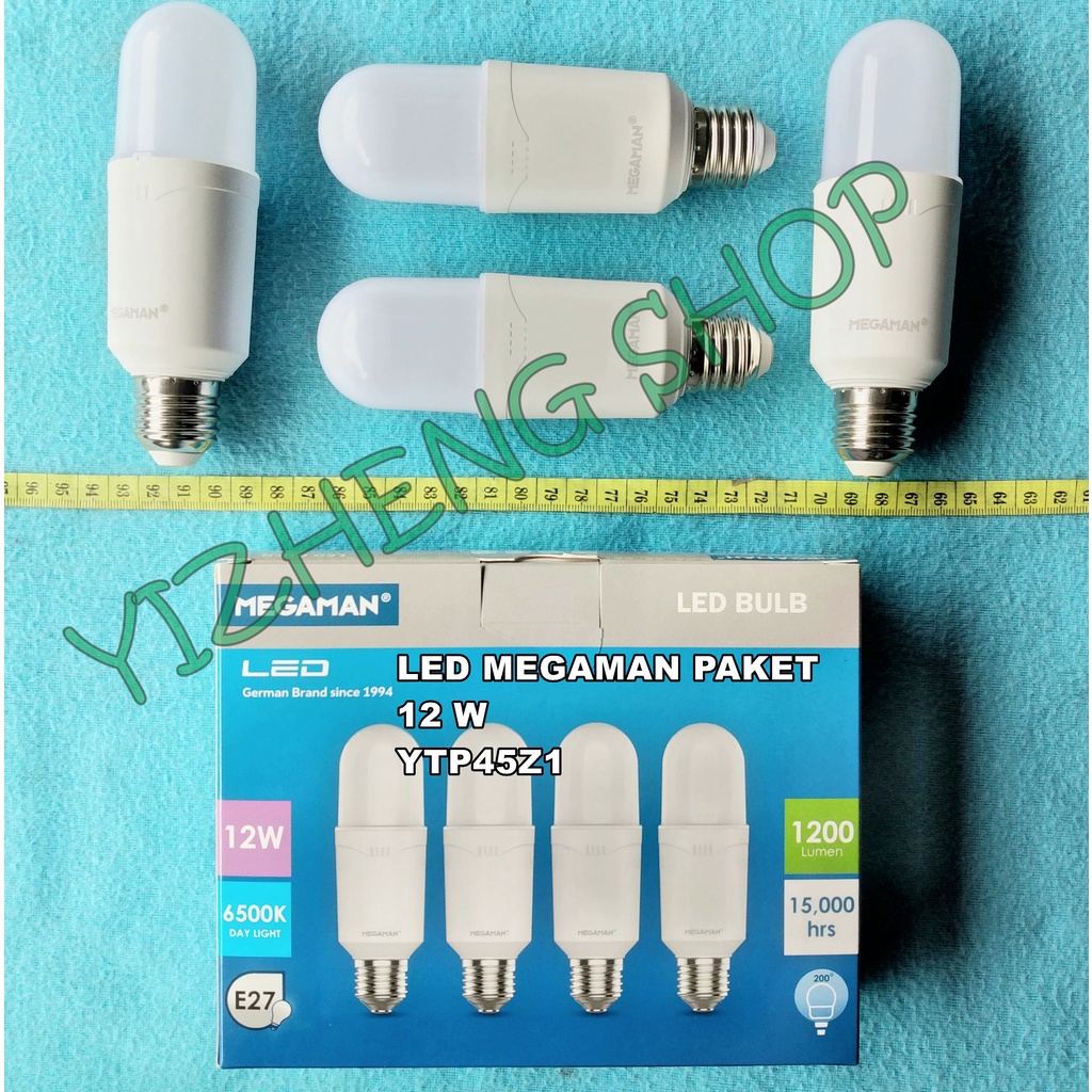 LAMPU LED 12W PAKET MEGAMAN (CAHAYA PUTIH)