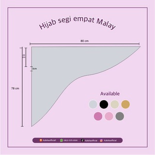 Jilbab Segi Empat Instan Jersey / Kerudung Melayu Instant Jersey  Premium