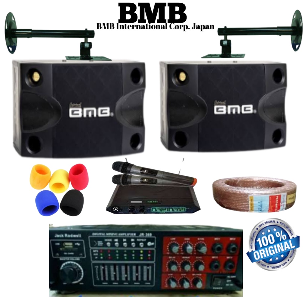 paket karaoke sound system Speaker BMB + amplifier Jack rowell bluetooth